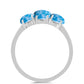 Pierścionek ze srebra próby 925 z larimarem
