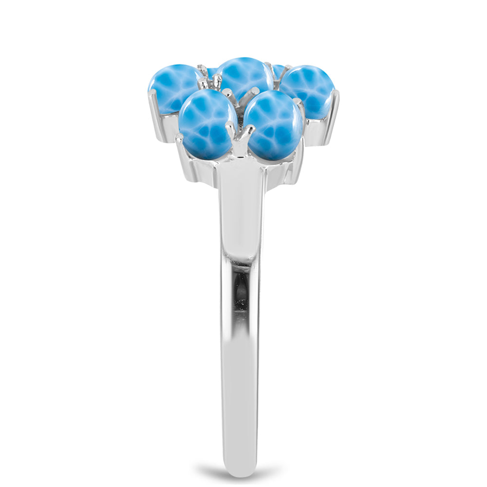 Pierścionek ze srebra próby 925 z larimarem 4 