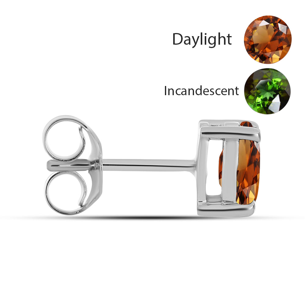 Kolczyki ze srebra próbe 925 z certyfikowanym anatolijskim zultanitem hodowanym w laboratorium 2 