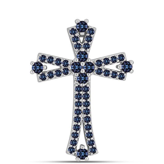 Zawieszka ze srebra próba 925 z "Purpurowym Imperialnym" mossanitem