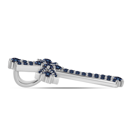 Zawieszka ze srebra próba 925 z "Purpurowym Imperialnym" mossanitem