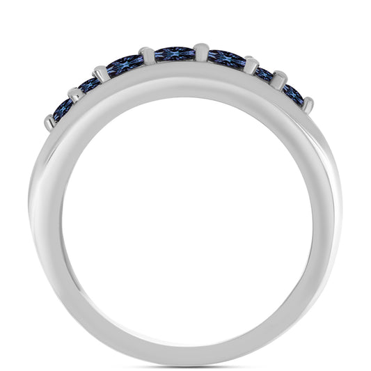 Pierścionek ze srebra próby 925 z "Purpurowym Imperialnym" mossanitem