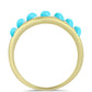 Pierścionek srebrny pozłacany z niebieskim turkusem