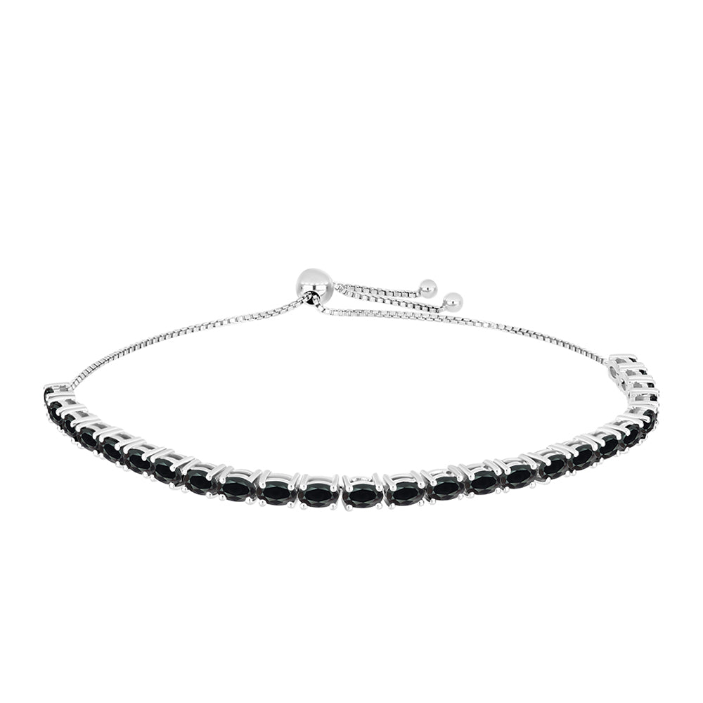 Bransoletka ze srebra próba 925 z obsidianem