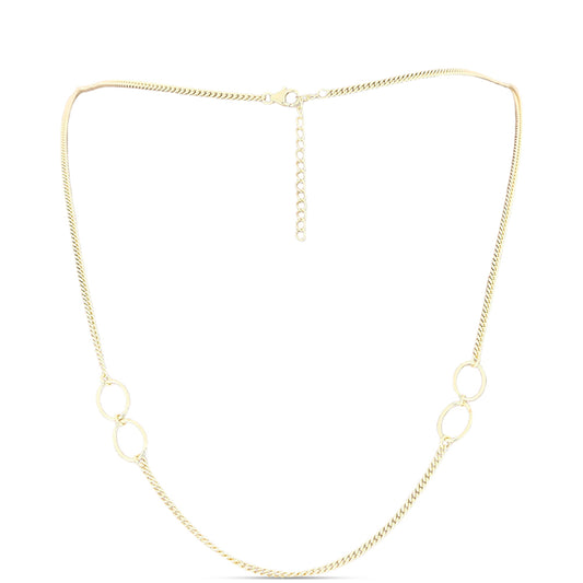 Łańcuszek srebrny pozłacany