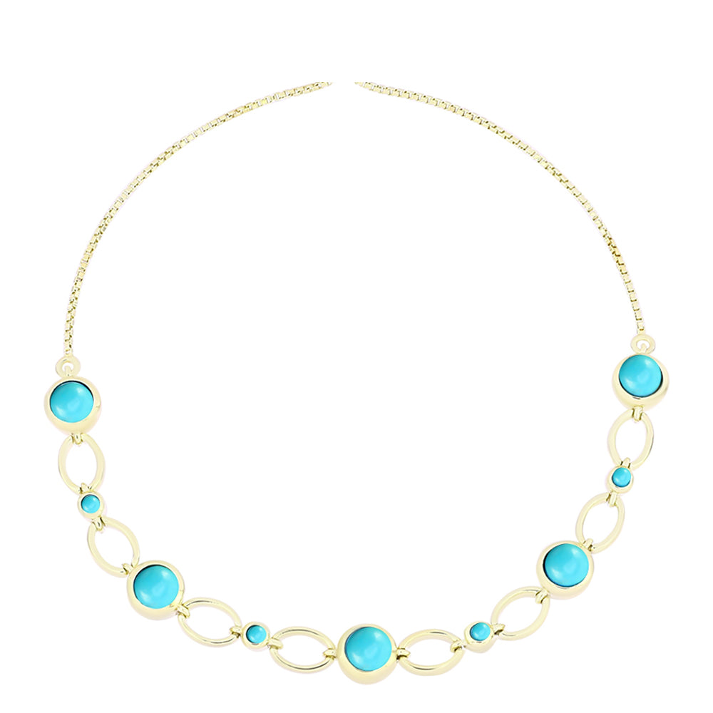 Bransoletka srebrna pozłacana z niebieskim turkusem