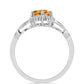 Pierścionek ze srebra próby 925 z imperialnym żółtym topazem i białym topazem