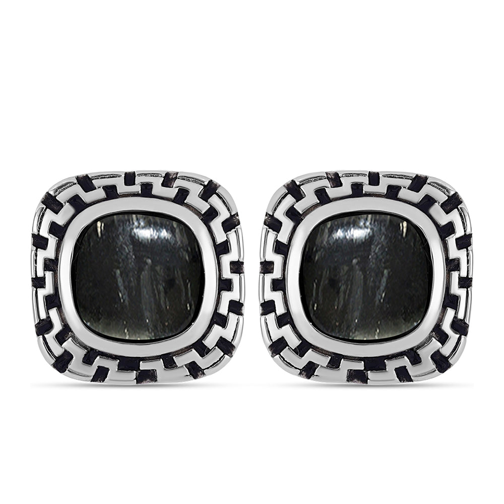 Kolczyki ze srebra próbe 925 z jaspisem