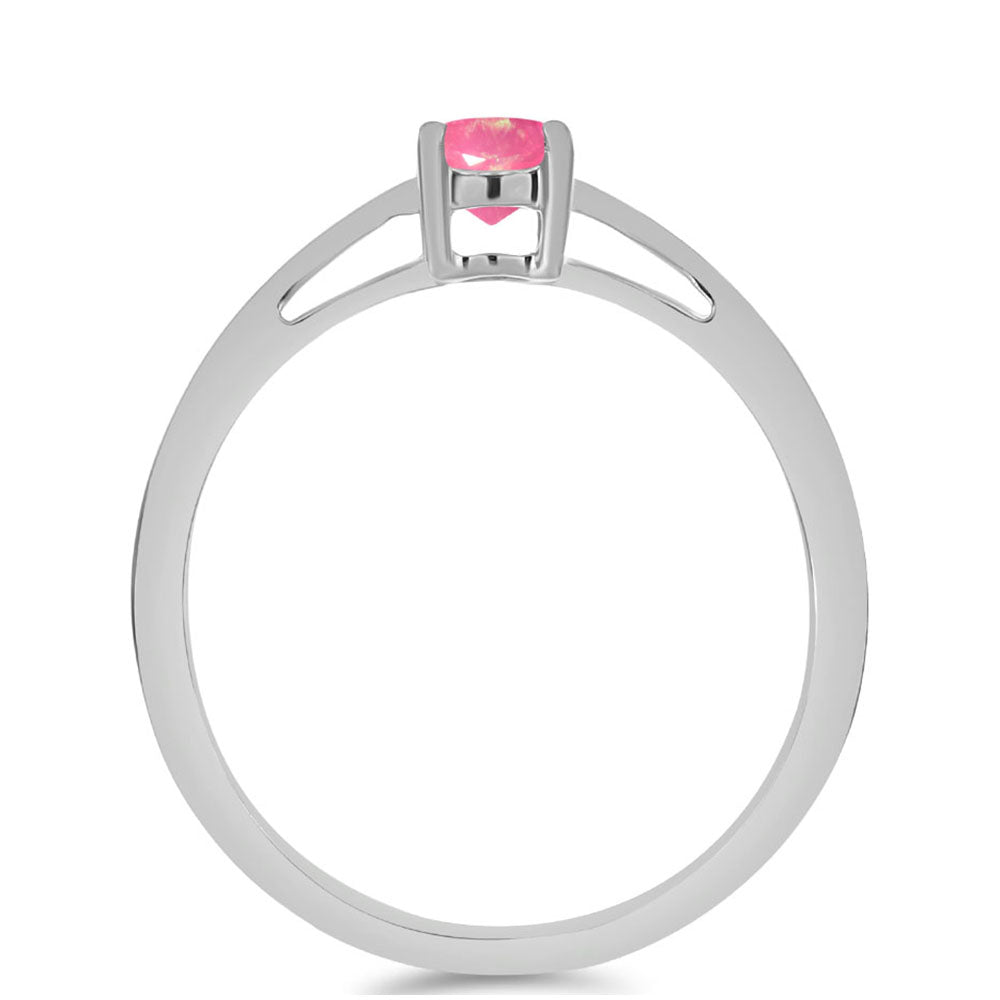 Pierścionek ze srebra próby 925 z różowym opalem 2 