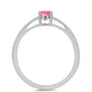 Pierścionek ze srebra próby 925 z różowym opalem