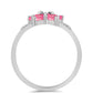 Pierścionek ze srebra próby 925 z różowym opalem i białym topazem