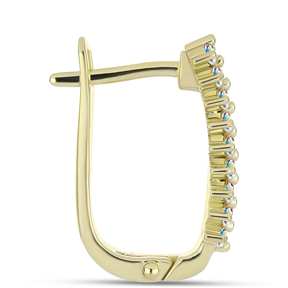 Kolczyki srebrne pozłacane z lodowym moissanitem 2 