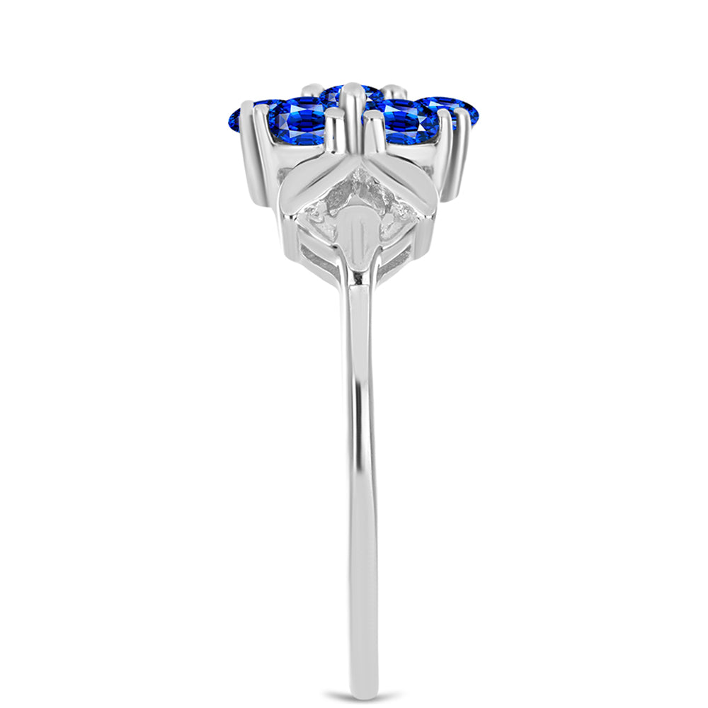 Pierścionek ze srebra próby 925 z australijskim niebieskim szafirem 4 