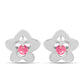 Kolczyki ze srebra próbe 925 z różowym opalem