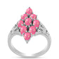 Pierścionek ze srebra próby 925 z różowym opalem