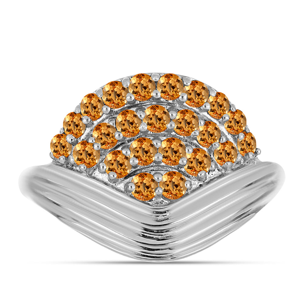 Pierścionek ze srebra próby 925 z imperialnym żółtym topazem