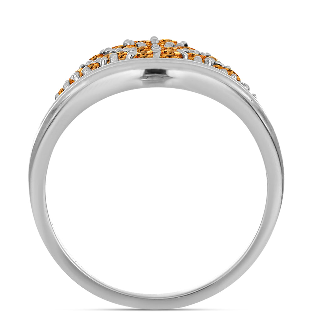 Pierścionek ze srebra próby 925 z imperialnym żółtym topazem 2 