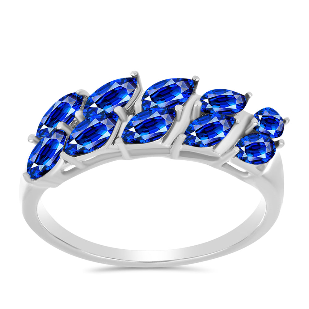 Pierścionek ze srebra próby 925 z australijskim niebieskim szafirem 3 