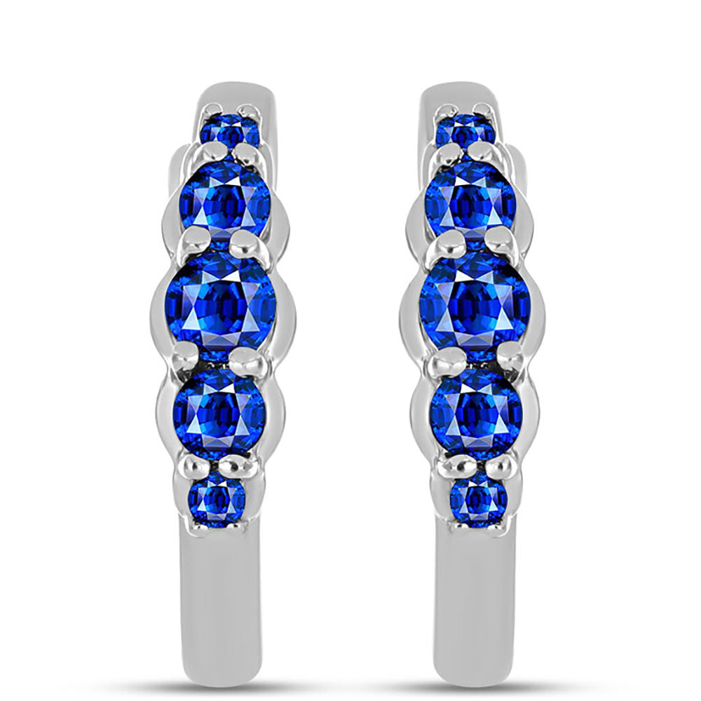 Kolczyki ze srebra próbe 925 z australijskim niebieskim szafirem 1 