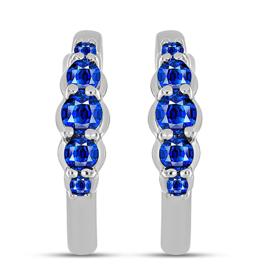 Kolczyki ze srebra próbe 925 z australijskim niebieskim szafirem