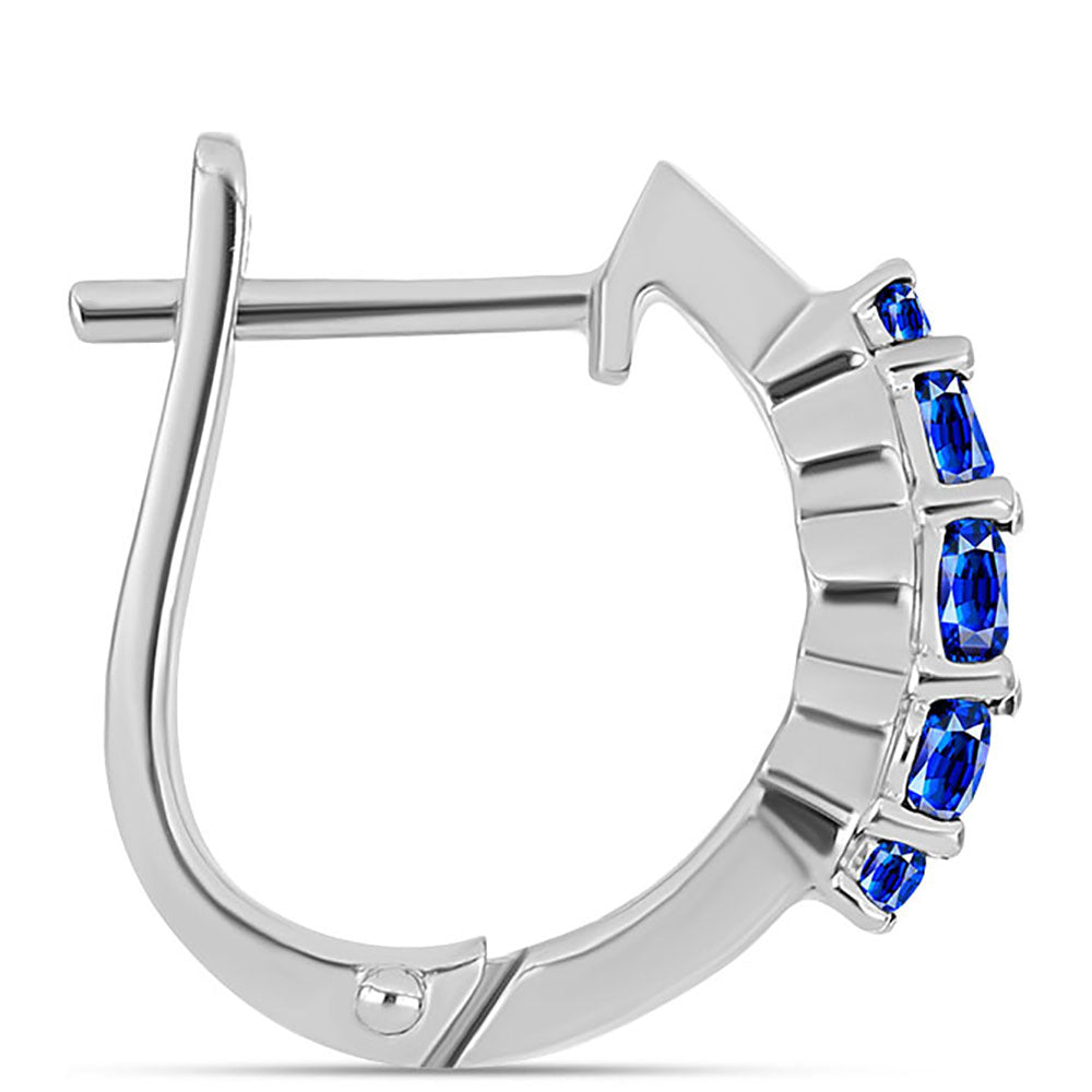 Kolczyki ze srebra próbe 925 z australijskim niebieskim szafirem 2 