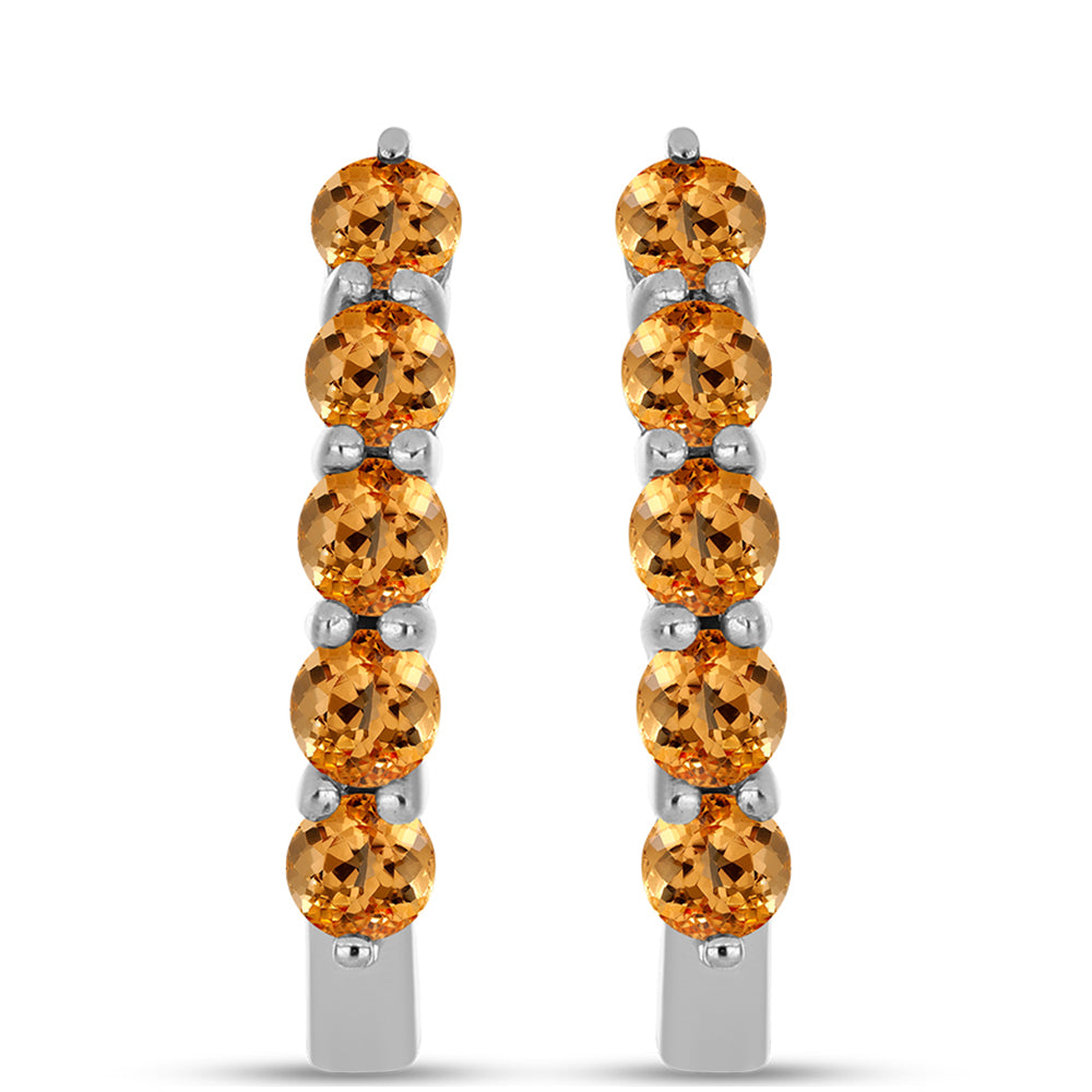 Kolczyki ze srebra próbe 925 z imperialnym żółtym topazem 1 