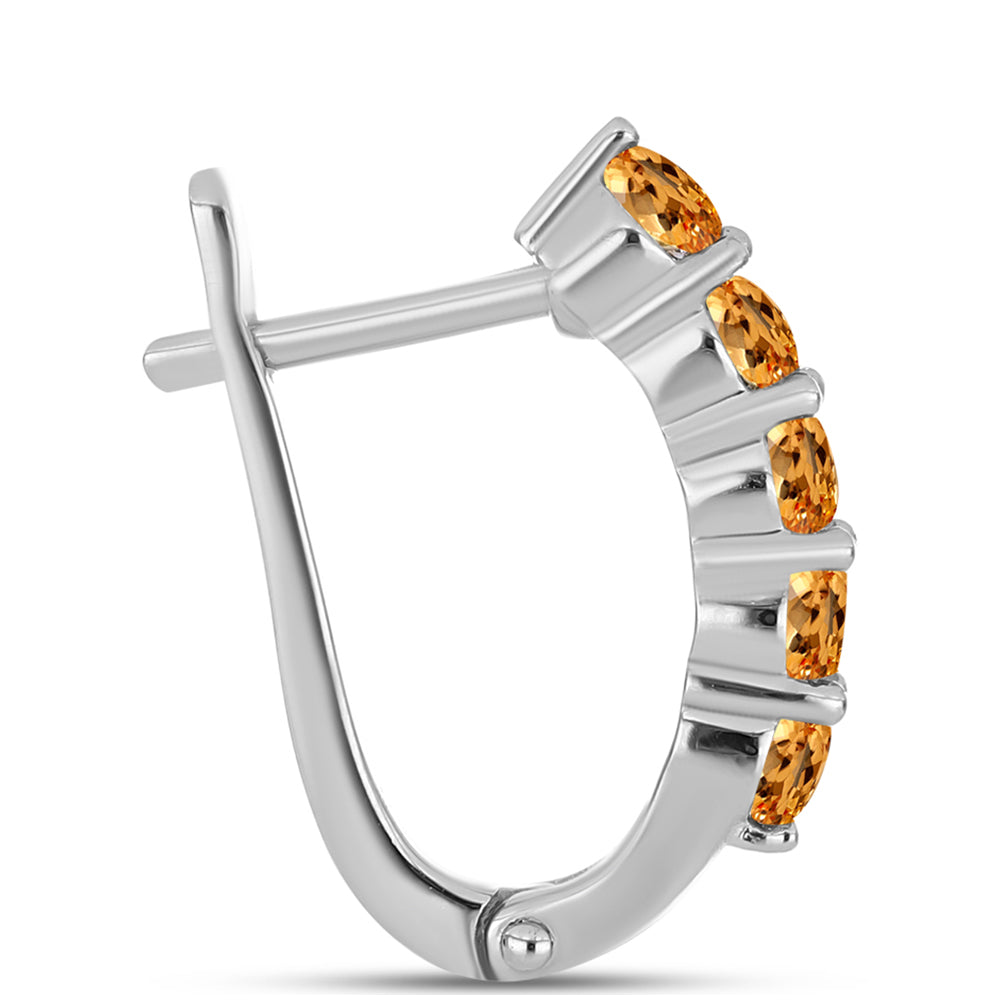 Kolczyki ze srebra próbe 925 z imperialnym żółtym topazem 2 