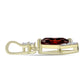Zawieszka srebrna pozłacana z granatem i białym topazem
