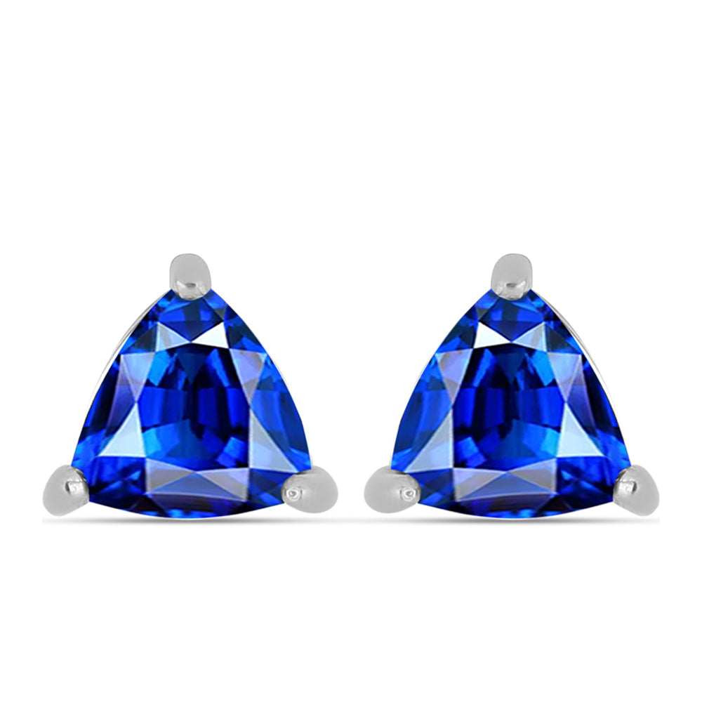 Kolczyki ze srebra próbe 925 z australijskim niebieskim szafirem