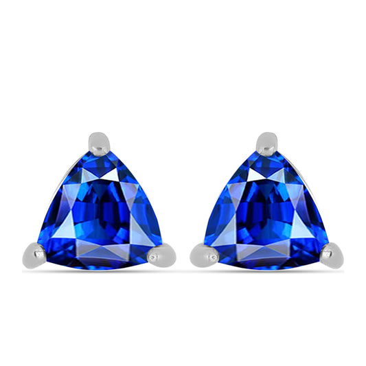 Kolczyki ze srebra próbe 925 z australijskim niebieskim szafirem