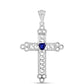 Zawieszka ze srebra próba 925 z australijskim niebieskim szafirem