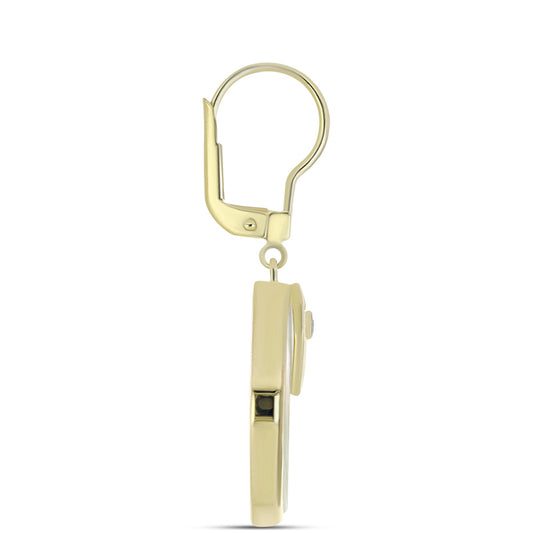 Kolczyki srebrne pozłacane z matką pereł i białym topazem