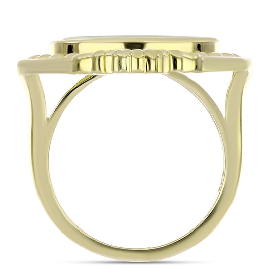 Pierścionek srebrny pozłacany z matką pereł