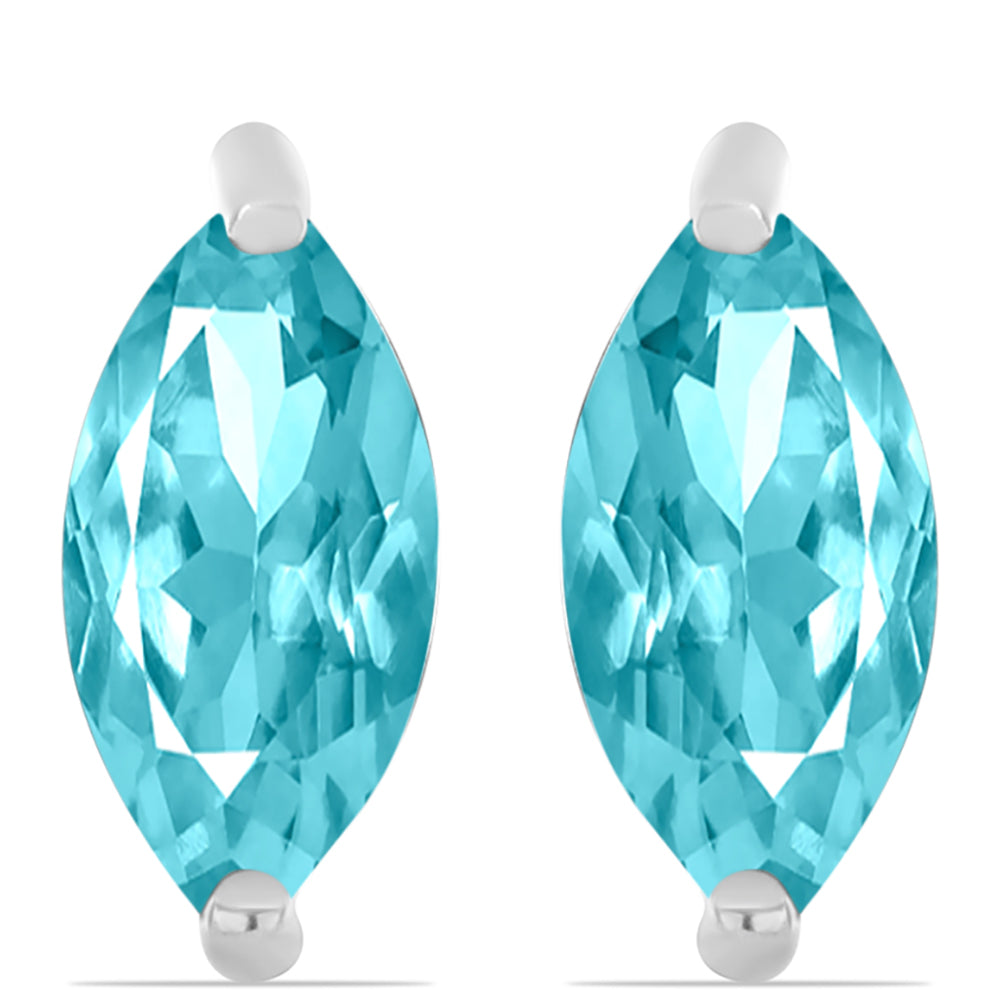 Kolczyki ze srebra próbe 925 z kwarcem Paraiba 1 