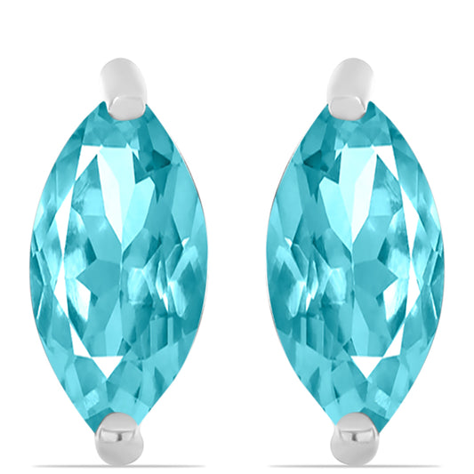 Kolczyki ze srebra próbe 925 z kwarcem Paraiba