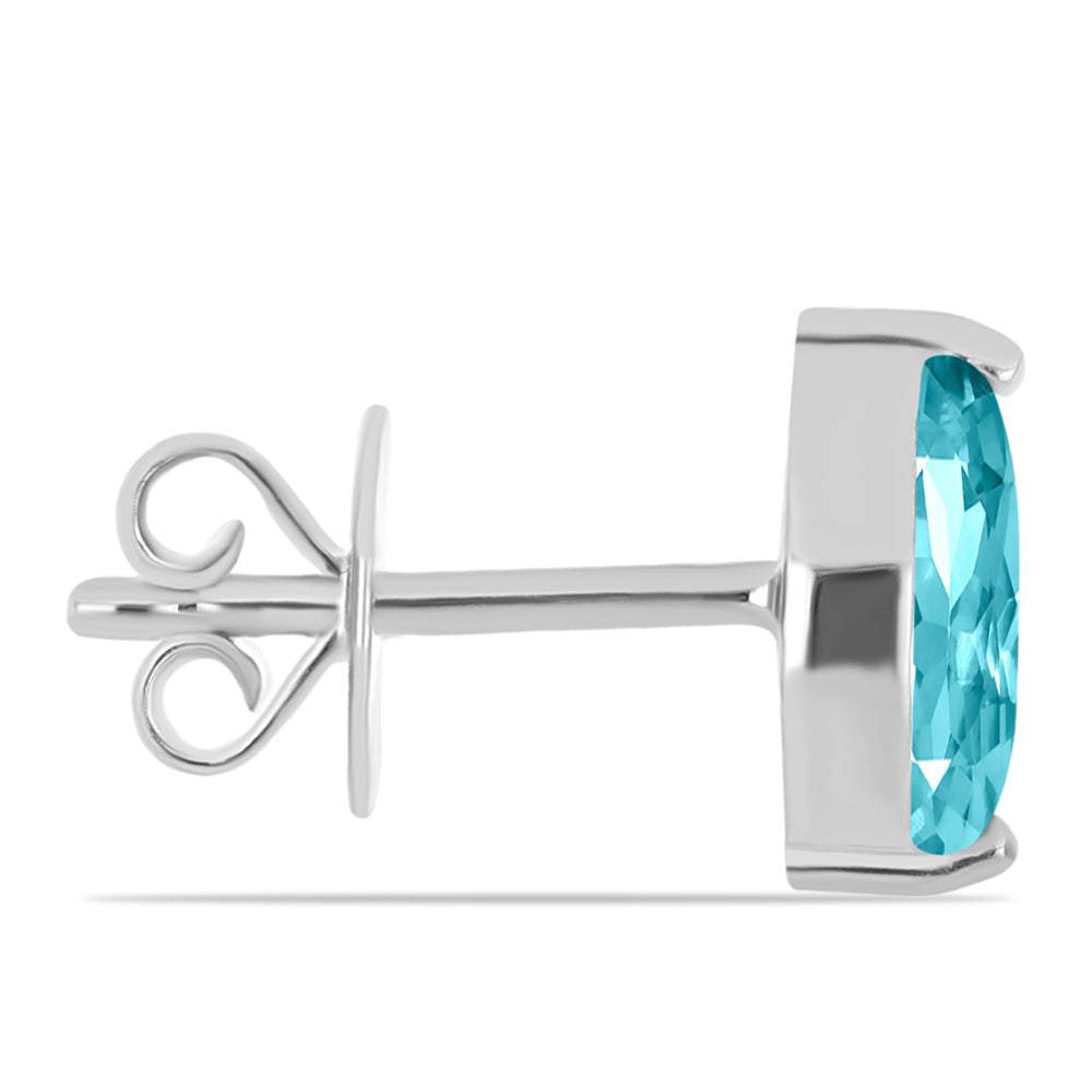 Kolczyki ze srebra próbe 925 z kwarcem Paraiba 2 