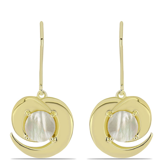 Kolczyki srebrne pozłacane z matką pereł