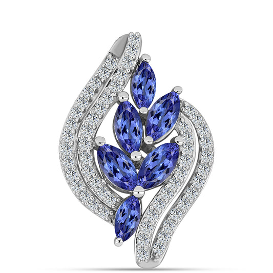 Zawieszka ze srebra próba 925 z tanzanitem klasy AAA