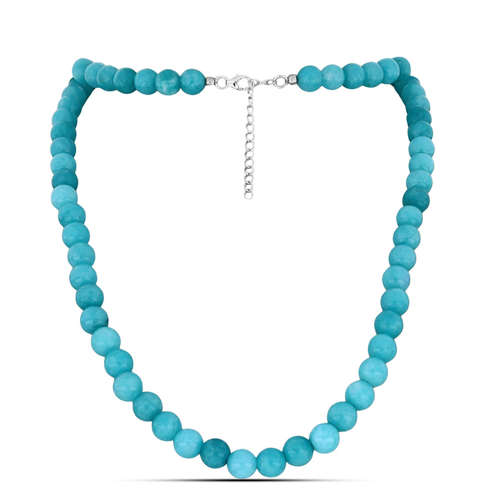 Naszyjnik ze srebra próby 925 z kwarcem Paraiba 1 