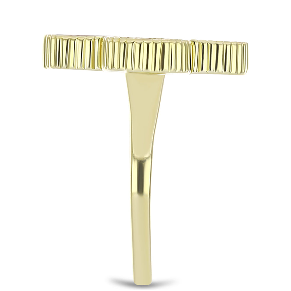 Pierścionek srebrny pozłacany z matką pereł 4 