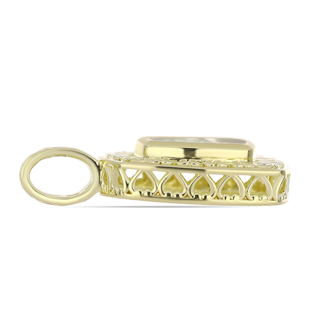 Zawieszka srebrna pozłacana z matką pereł 2 