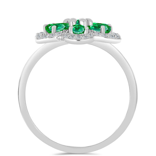 Pierścionek ze srebra próby 925 z Granatem Kijani