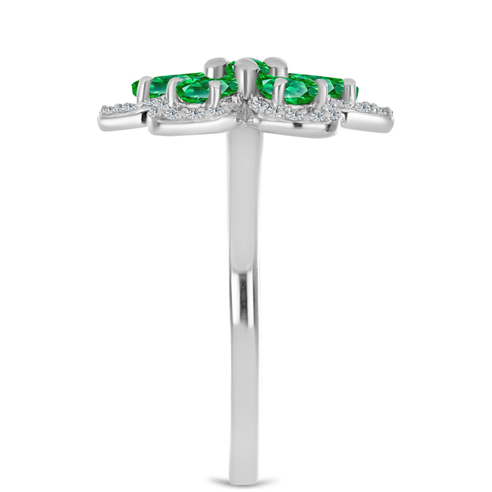 Pierścionek ze srebra próby 925 z Granatem Kijani 4 