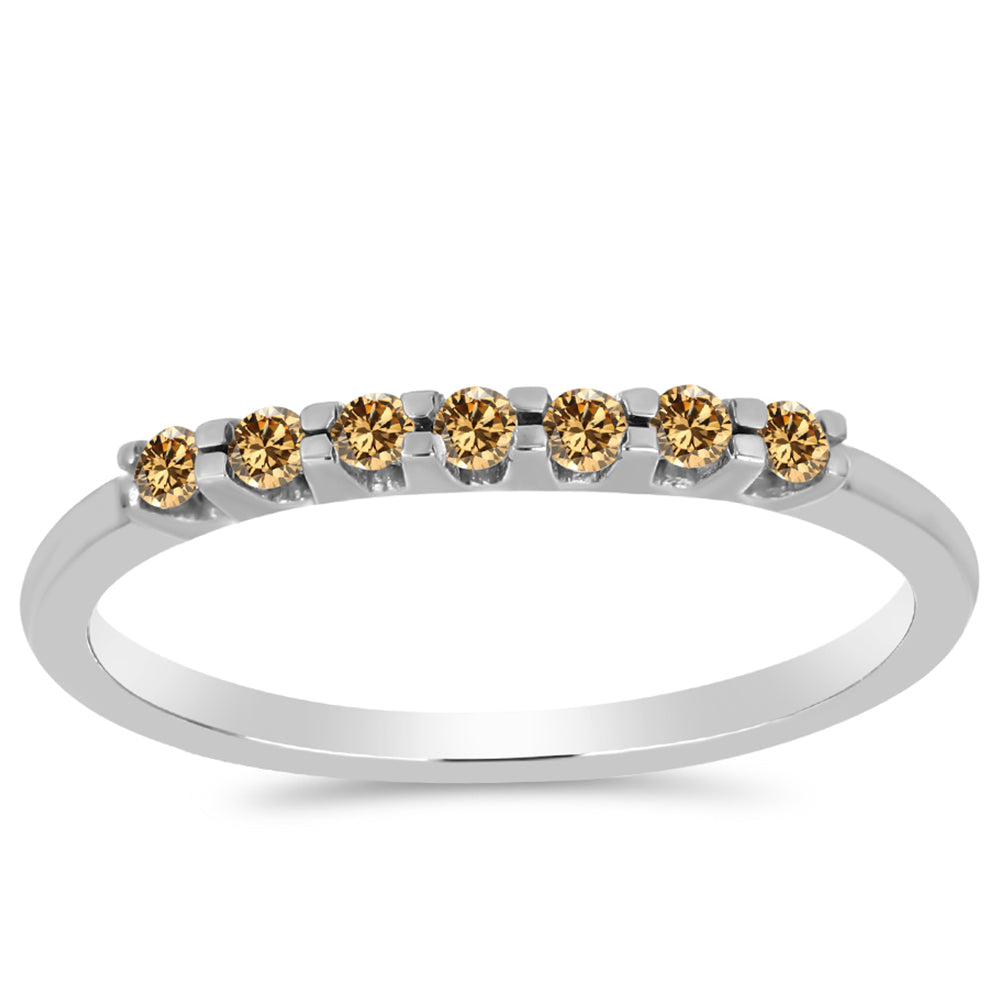 Pierścionek ze srebra próby 925 z szampańskim mossanitem 1 