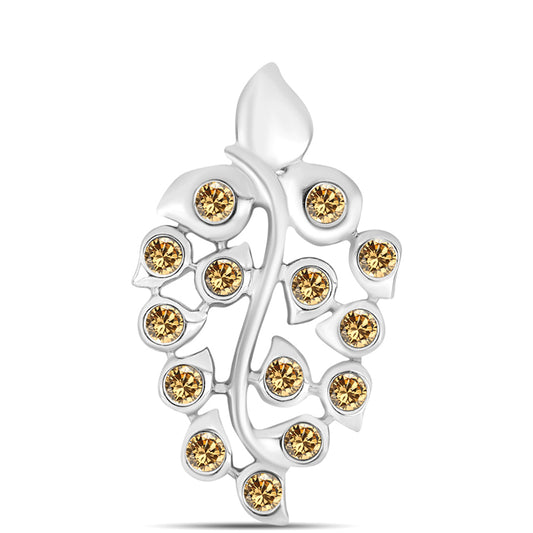 Zawieszka ze srebra próba 925 z szampańskim mossanitem