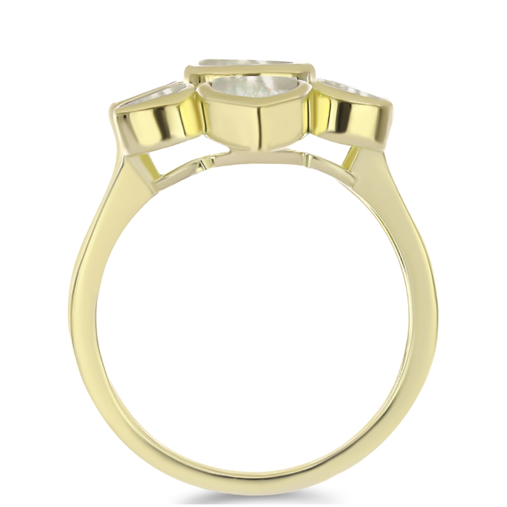 Pierścionek srebrny pozłacany z matką pereł 2 