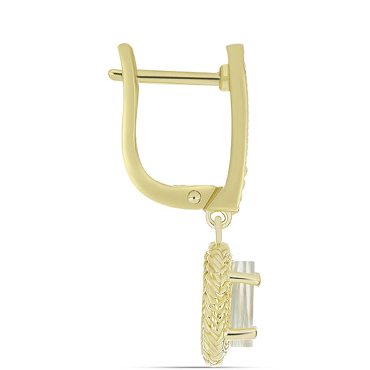 Kolczyki srebrne pozłacane z matką pereł