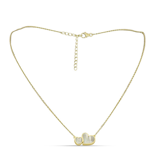 Naszyjnik srebrny pozłacany z matką pereł