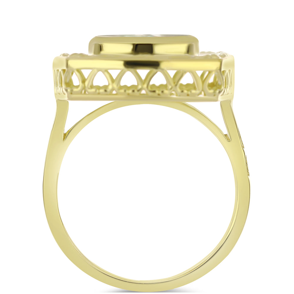 Pierścionek srebrny pozłacany z matką pereł 2 