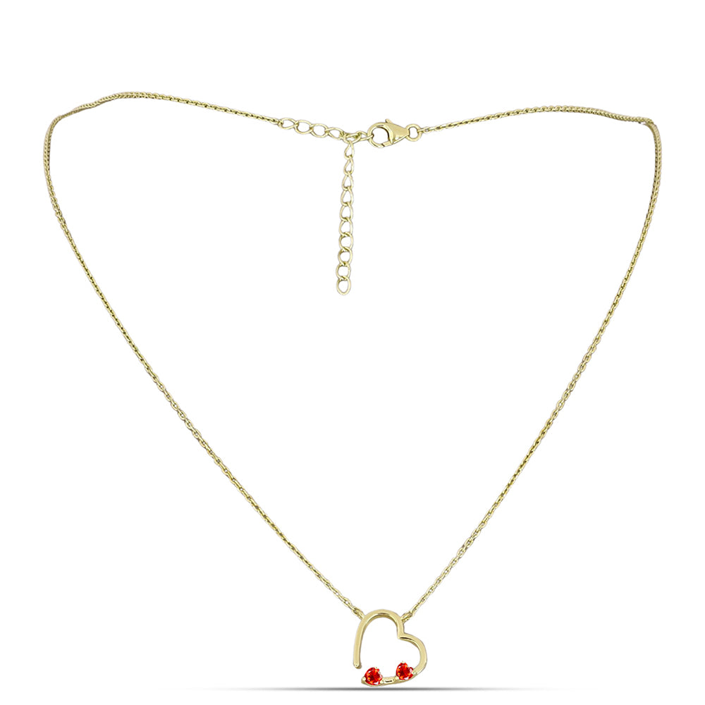 Naszyjnik srebrny pozłacany z czerwonym opalem etiopskim 1 